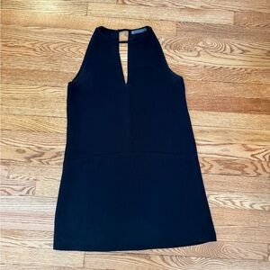 Chic Black Halter Mini Dress